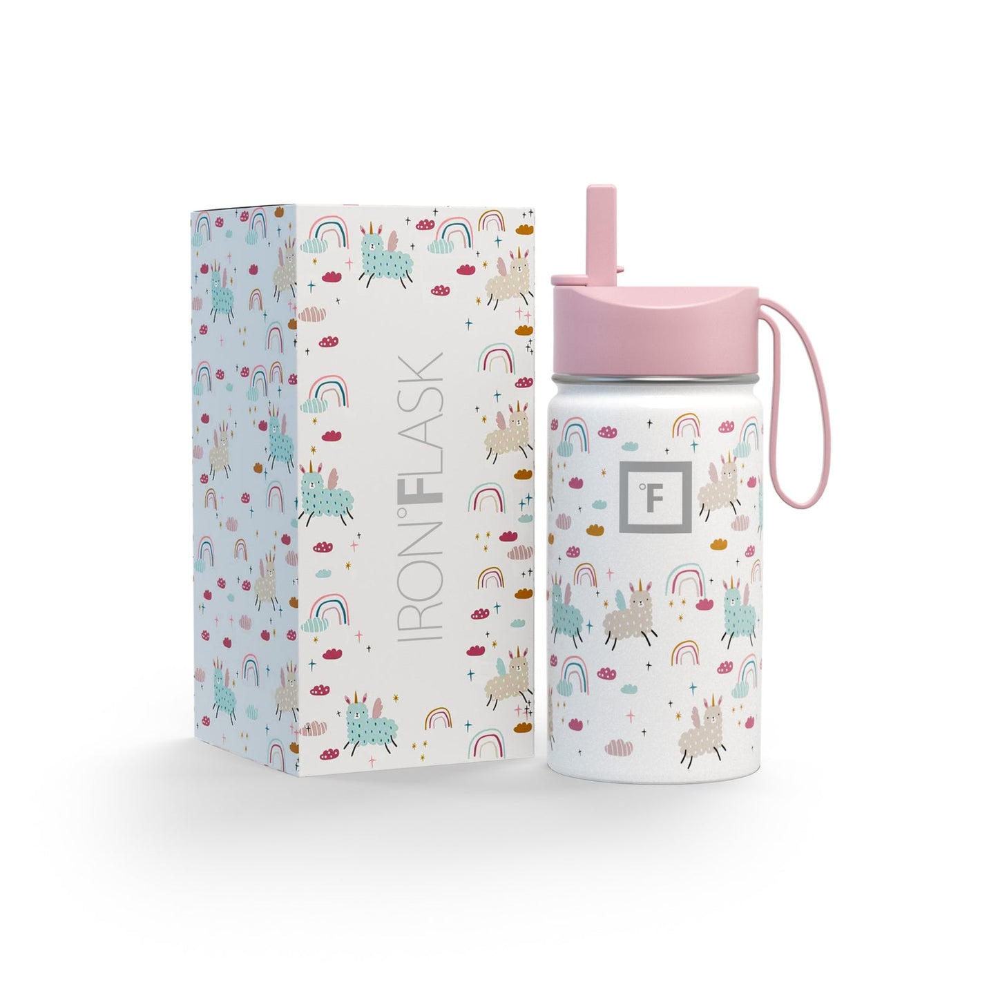 kids-water-bottle-g4 KC14ozBOXLOOK_LlamaRainbows.jpg